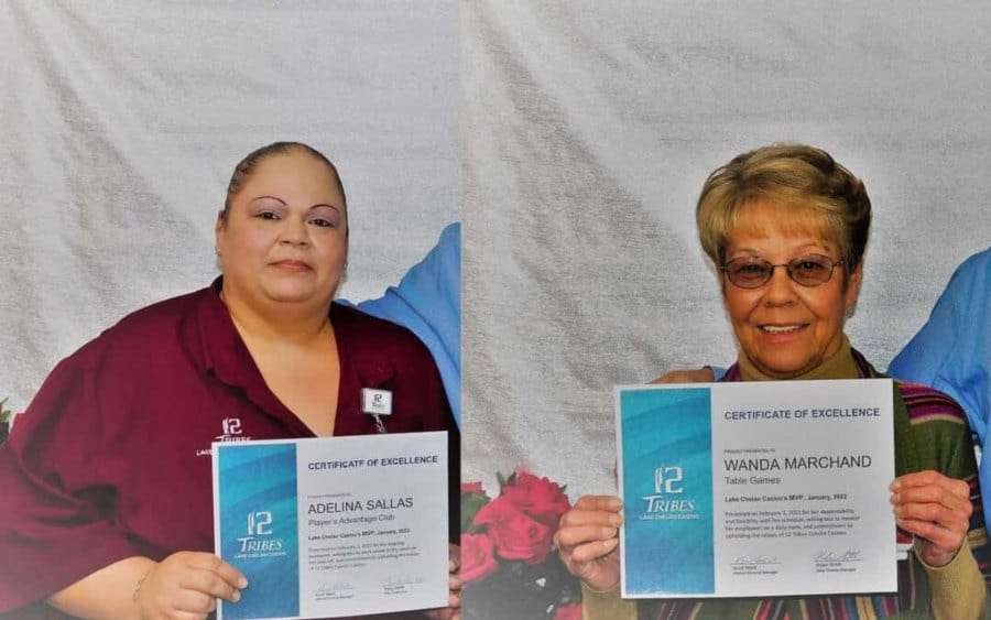 January 2022 Lake Chelan Casino MVPs